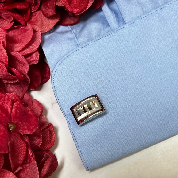 Elegant Rectangular Mother of Pearl and Abalone Shell Cufflinks - Picture 13 of 17